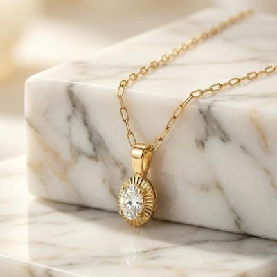 Collar Solitario Radial